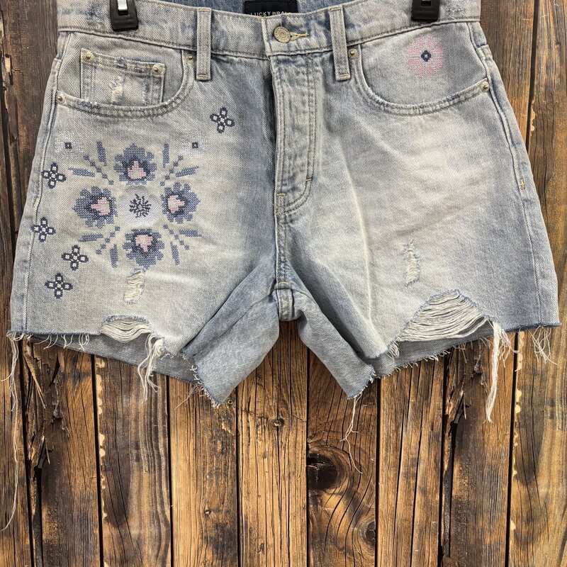 Embroidered Lucky Brand Shorts, Size: 4