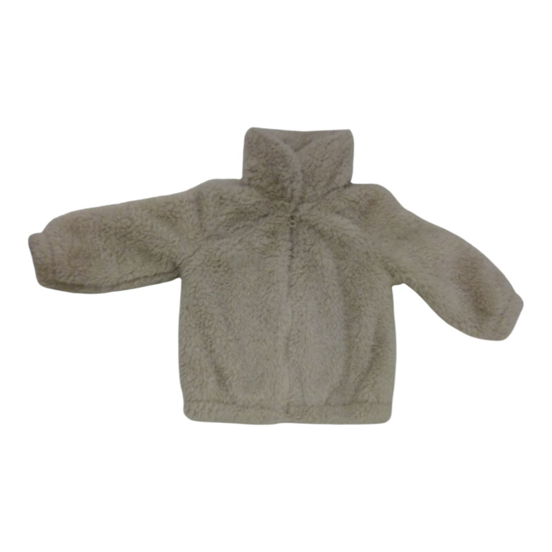 Fuzzy Zip-Up: Cream