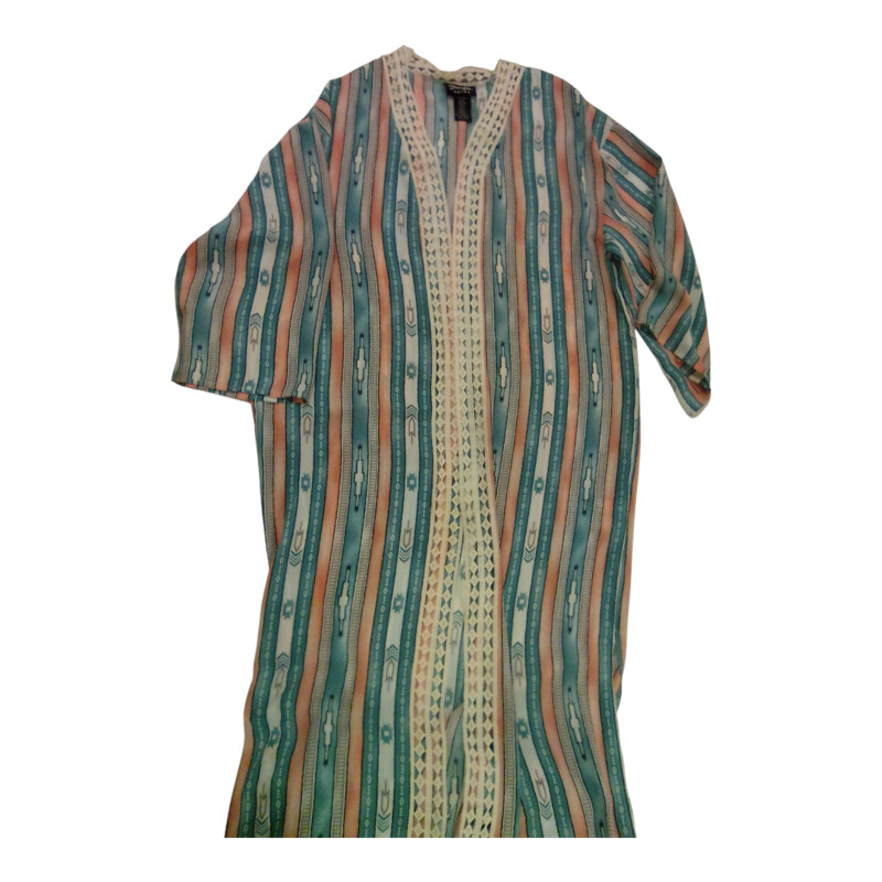 Cardigan: Blue Pink Strip