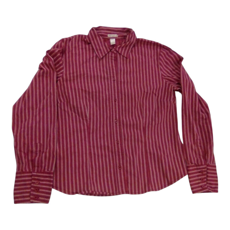 Shirt: Button Up Red Stri