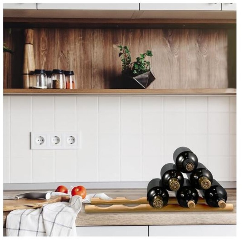 2 Piece Laying Wine Holder Rack<br />
Tan Size: 19L