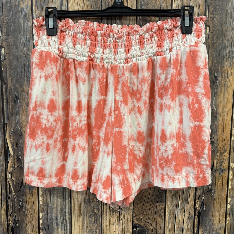 Coral Tiedye Shorts, Size: L