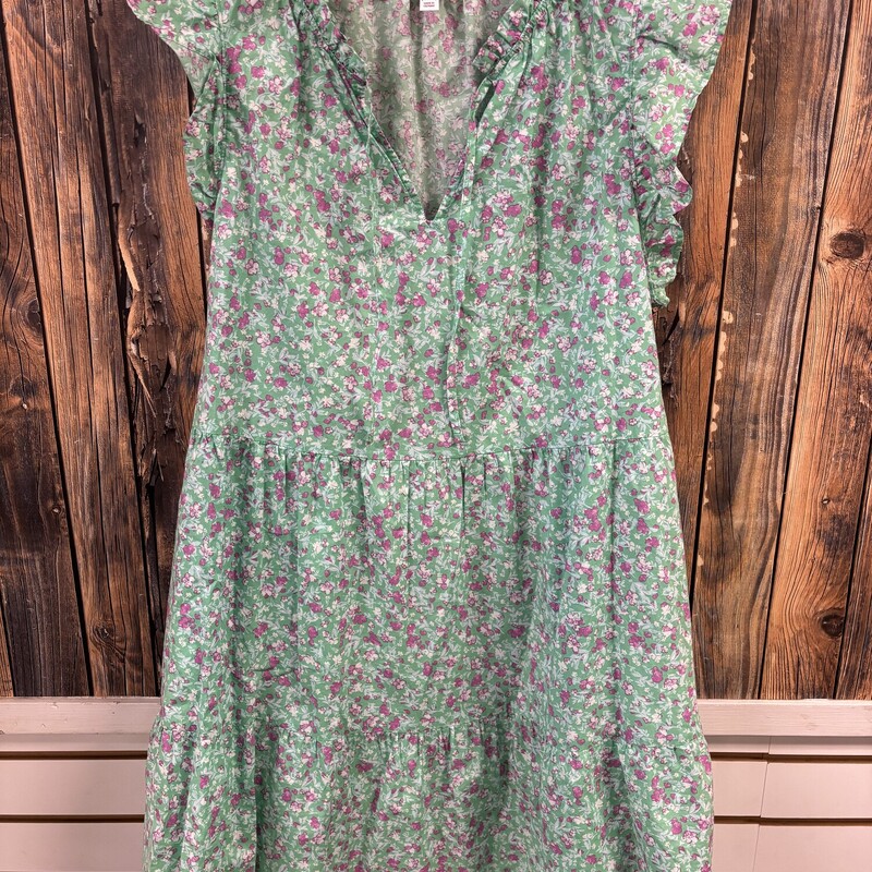 NWT Green Floral Dress, Size: L