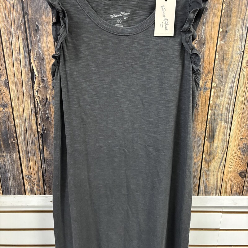 NWT Gray Ruffle Sleeve Dress, Size: XXL