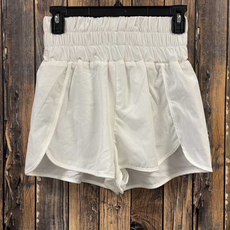 White Pink Lily Shorts, Size: S