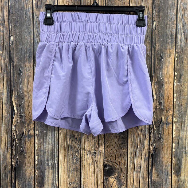 Purple Pink Lily Shorts, Size: S