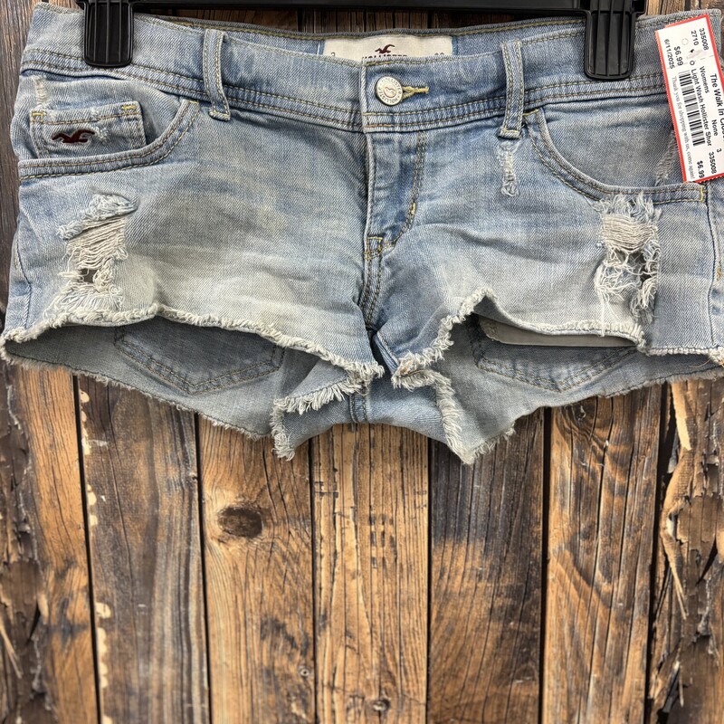Light Wash Hollister Shorts, Size: 3