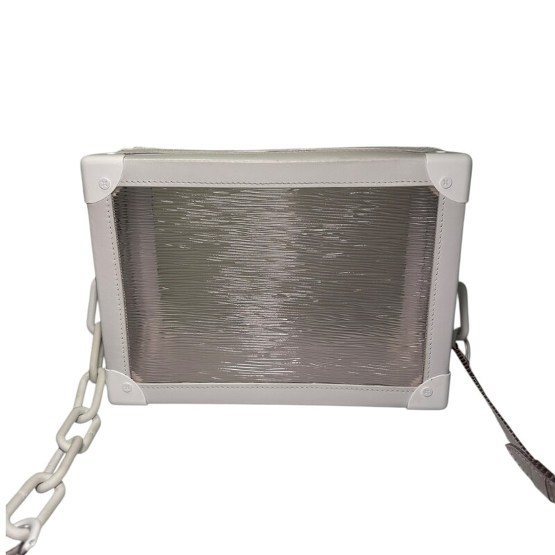 Louis Vuitton Soft Trunk Bag Limited Edition Epi Plage PV<br />
<br />
Date Code: Chipped<br />
<br />
Dimensions:<br />
Base length: 9.75 in<br />
Height: 6.75 in<br />
Width: 3.75 in<br />
Drop: 22.50 in<br />
<br />
In very good condition. Light wear by the zipper.<br />
<br />
Comes with the original dust bag. No box.