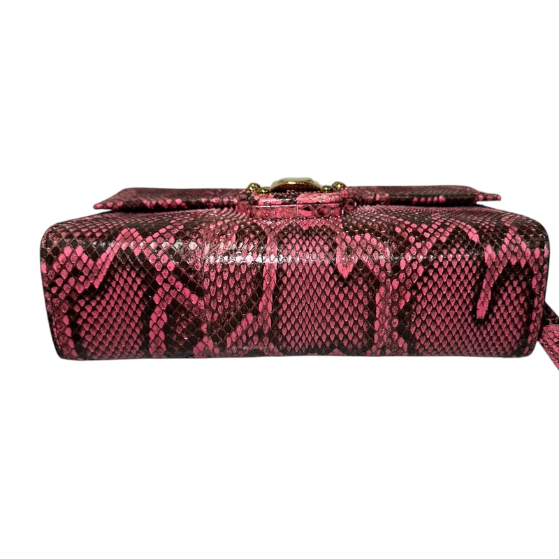 Dolce & Gabbana Lucia, Python Top Handle Bag<br />
<br />
Dimensions:6.5 H x 9.5 W  inches<br />
<br />
In very good condition. Some scratching of the hardware.<br />
<br />
Does not come with original dust bag or box.