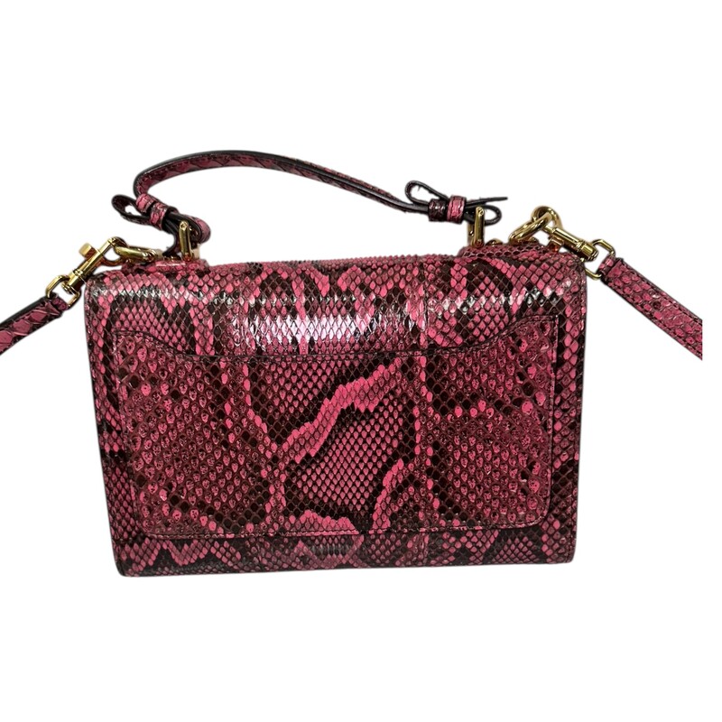 Dolce & Gabbana Lucia, Python Top Handle Bag<br />
<br />
Dimensions:6.5 H x 9.5 W  inches<br />
<br />
In very good condition. Some scratching of the hardware.<br />
<br />
Does not come with original dust bag or box.