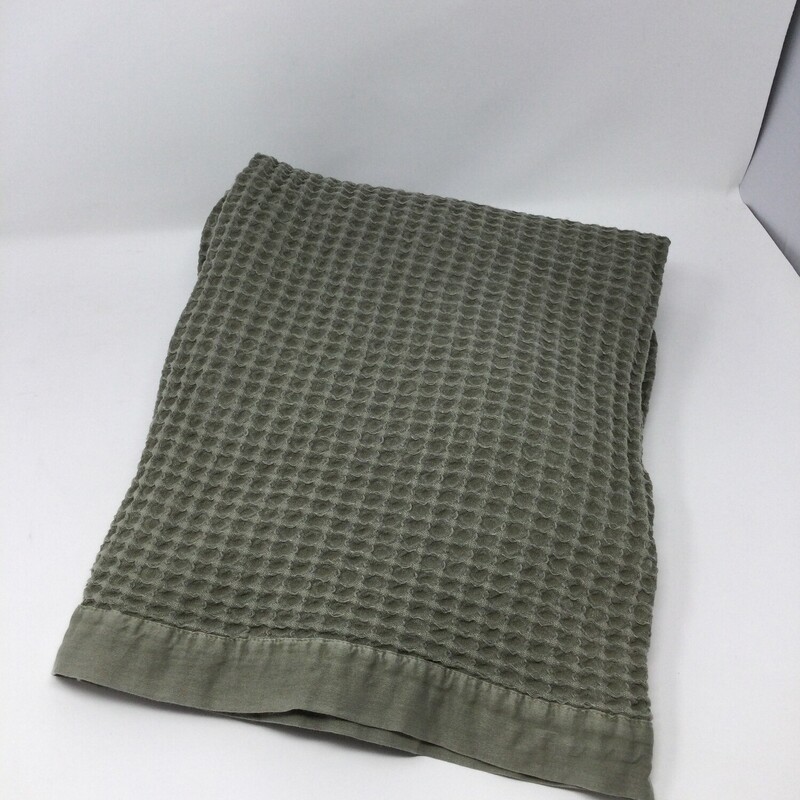 Waffle Cotton Throw made in Portugal, Taupe, Size: 48X50