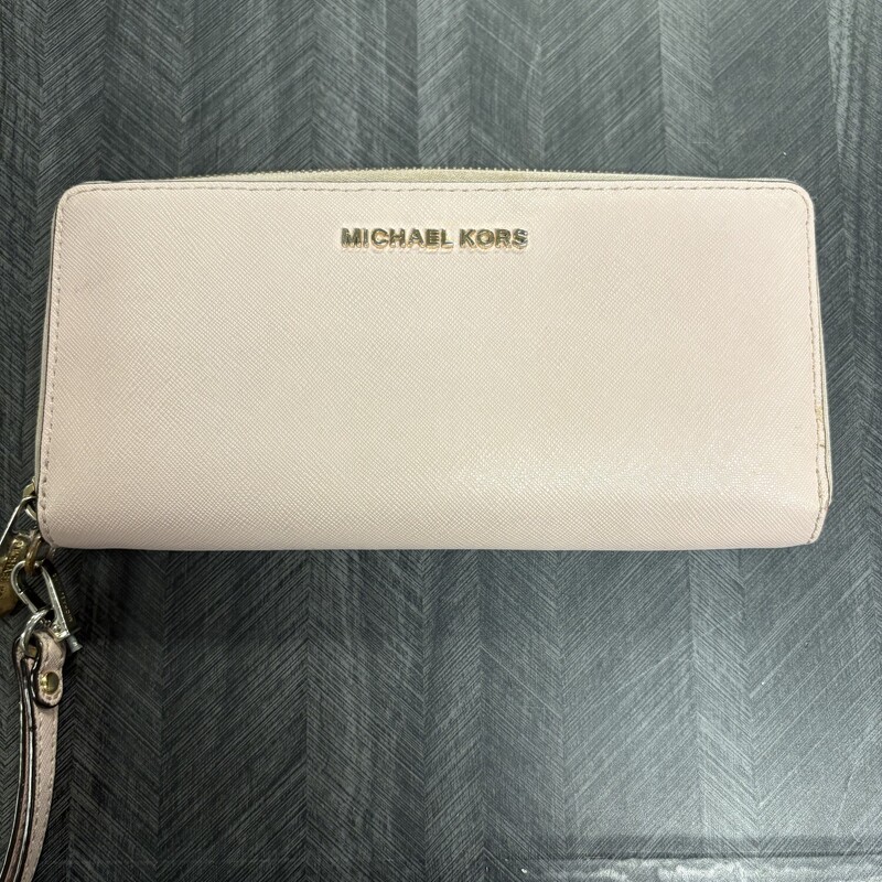 Michael Kors  Pink Wallet small stain around zipper