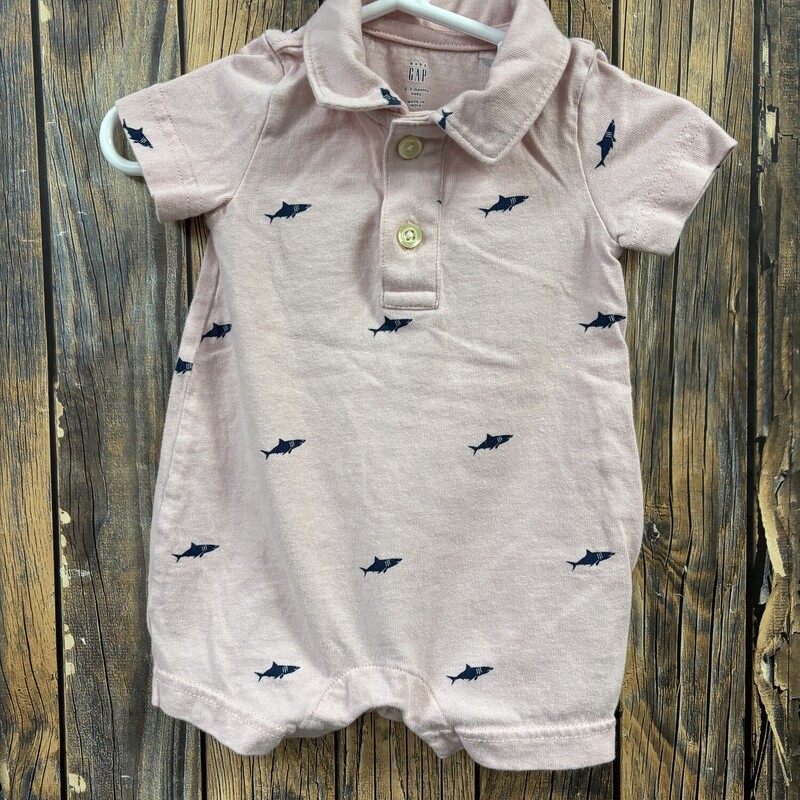 Pink Shark Romper