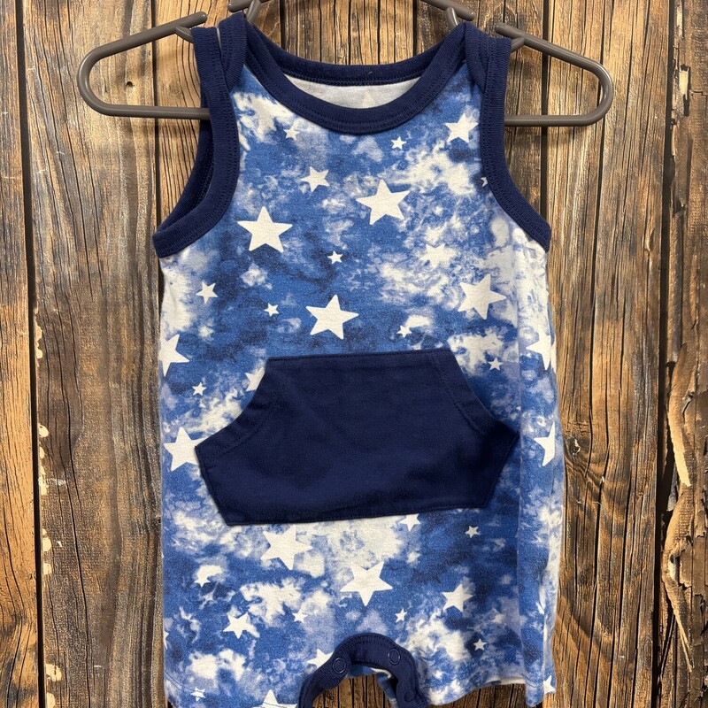 Blue Star Romper, Size: 6-9 M