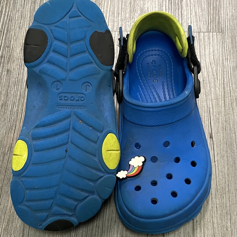 Crocs Clogs, Blue, Size: 1Y