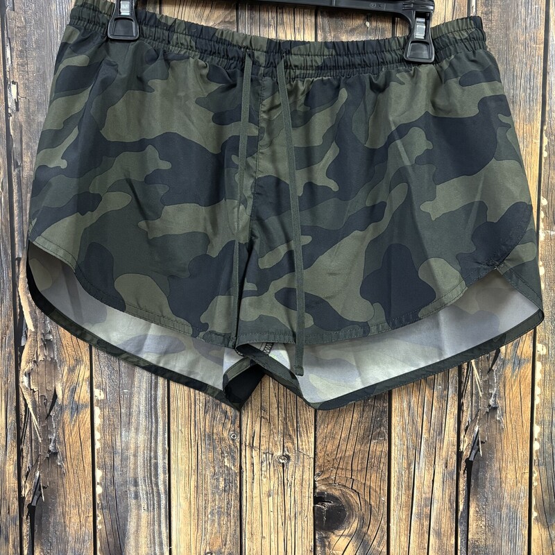 Camo Athletic Shorts, Size: M
