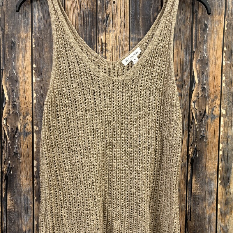 NWT Tan Crochet Tank, Size: M