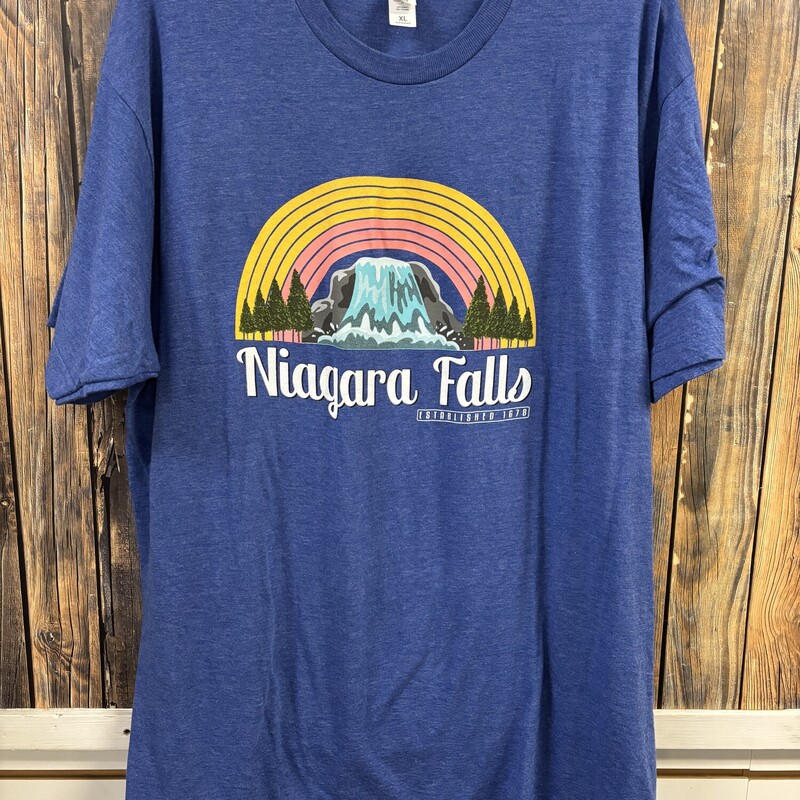 Blue Niagra Falls Tee, Size: XL