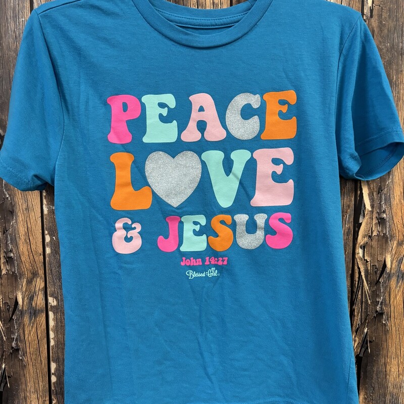 Peace Love Jesus Tee, Size: S