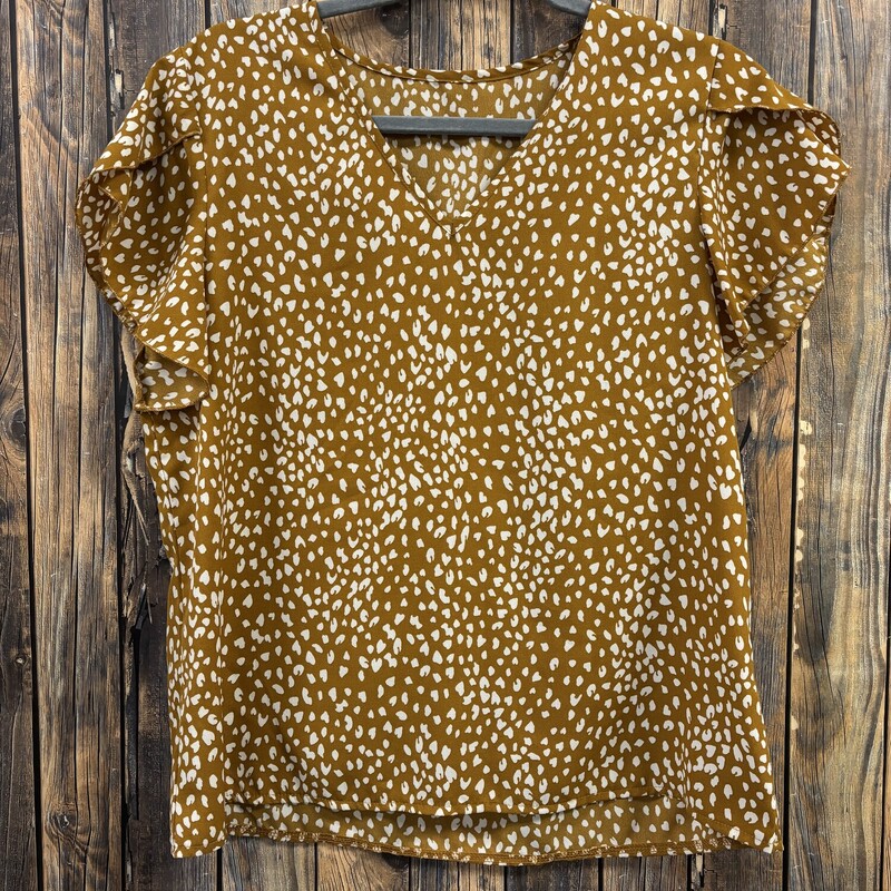 Gold Leopard Tee, Size: M