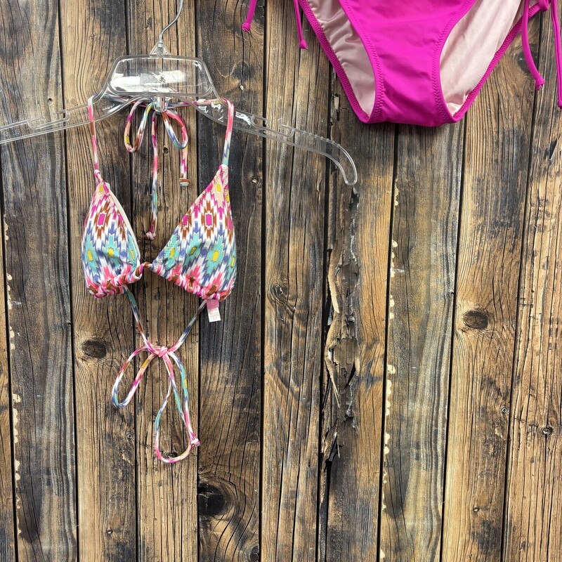 Pink VS Bikini, Size: S/M, small top, medium bottom