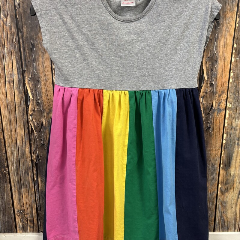 Grey Colorful Dress, Size: 8