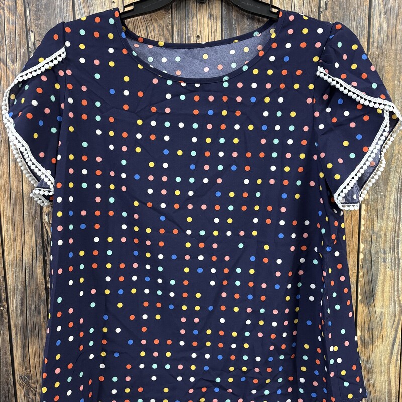 Navy Polka Dot Tee, Size: XL