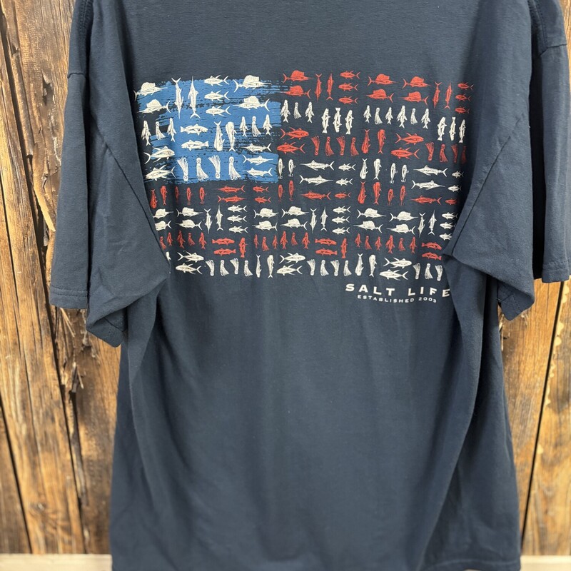 Salt Life Fish Flag Shirt, Size: M