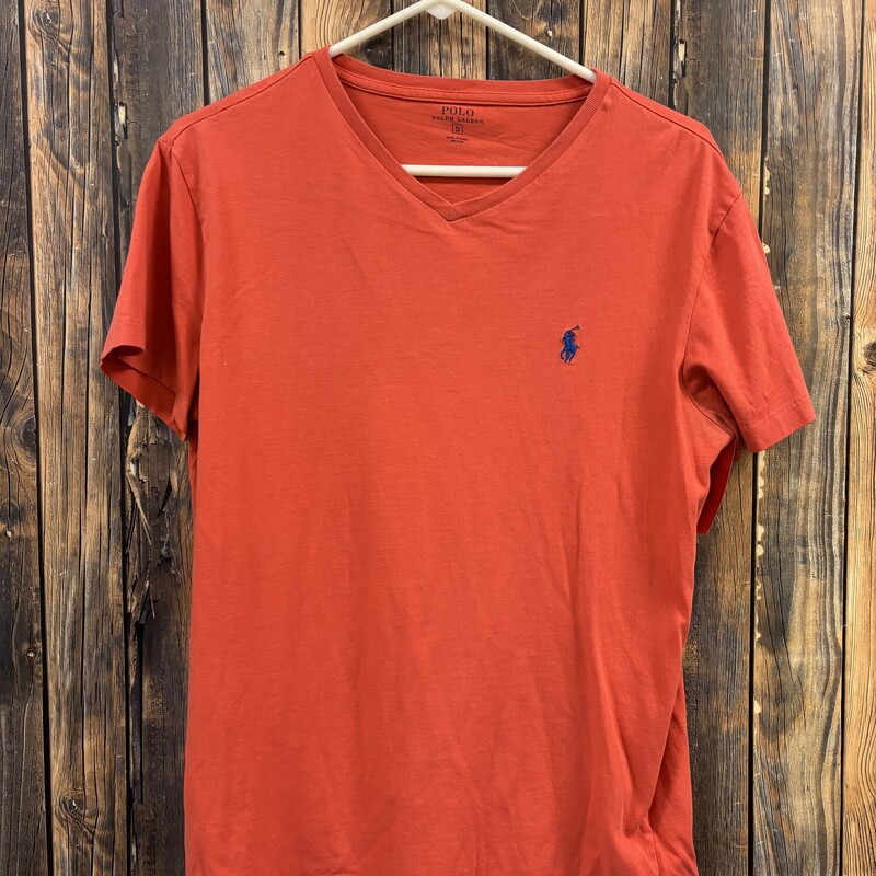 Peach/Orange Polo Top, Size: S
