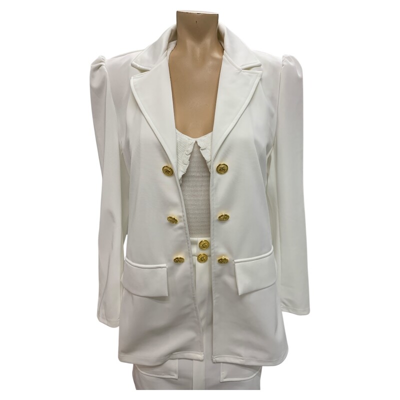 Military, White/gl, Size: M