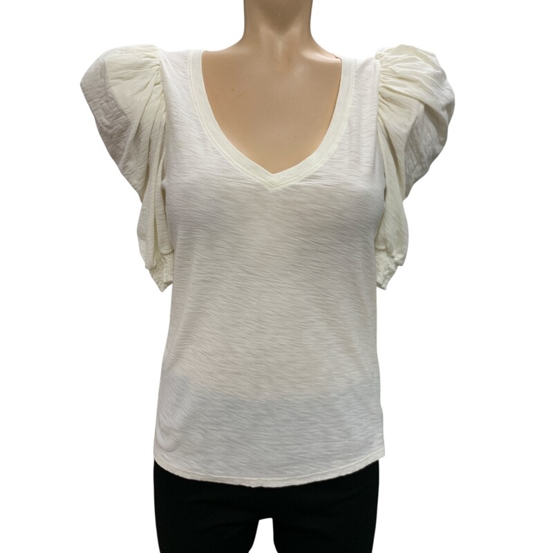 NATION Los Angeles Top, Ivory, Size: S