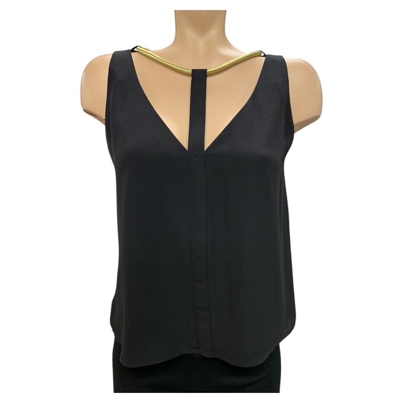 BCBGMaxazria Top, Blk/gold, Size: S