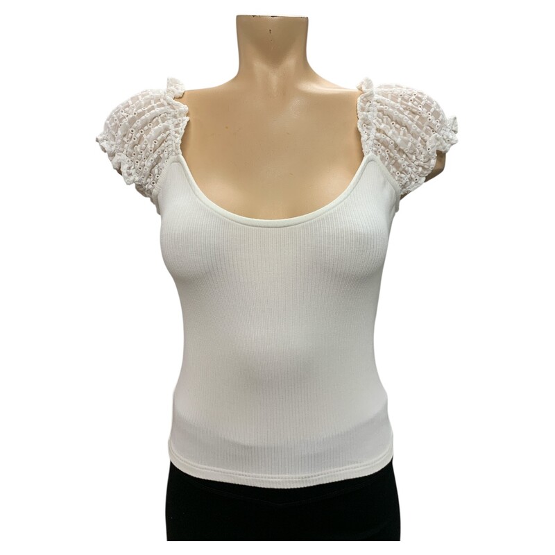Heartloom Top, White, Size: S