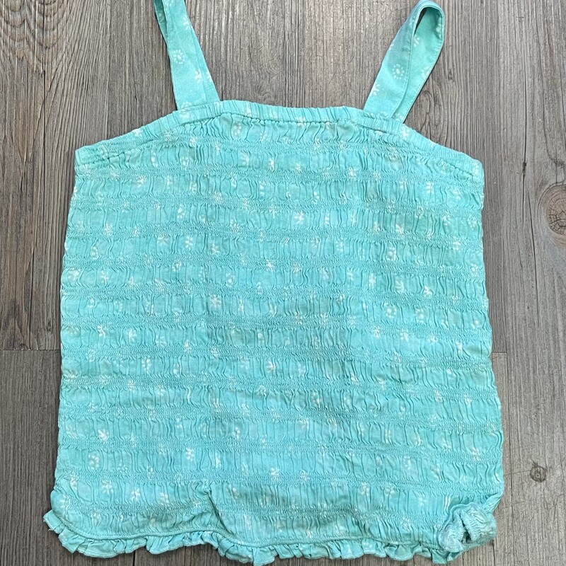OshKosh Smocked Tank Top, Teal, Size: 8Y