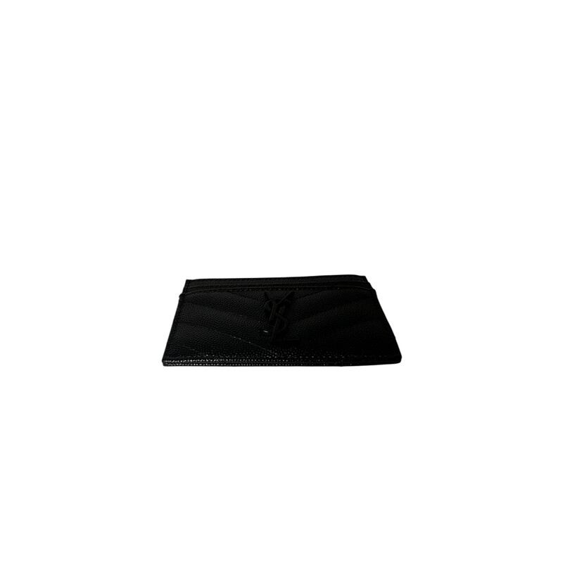 YSL Card Holder Black<br />
<br />
Code: ALM423291 0220<br />
<br />
Dimensions:<br />
3H x 4.1W x 0.2D<br />
<br />
In excellent condition.<br />
<br />
Does not come with the original dust bag or box.