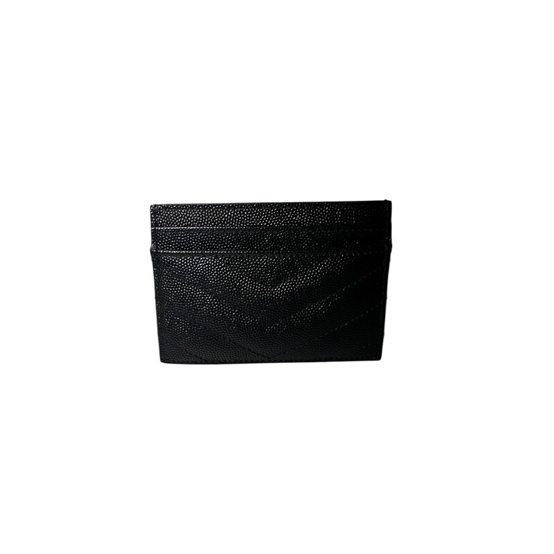 YSL Card Holder Black<br />
<br />
Code: ALM423291 0220<br />
<br />
Dimensions:<br />
3H x 4.1W x 0.2D<br />
<br />
In excellent condition.<br />
<br />
Does not come with the original dust bag or box.
