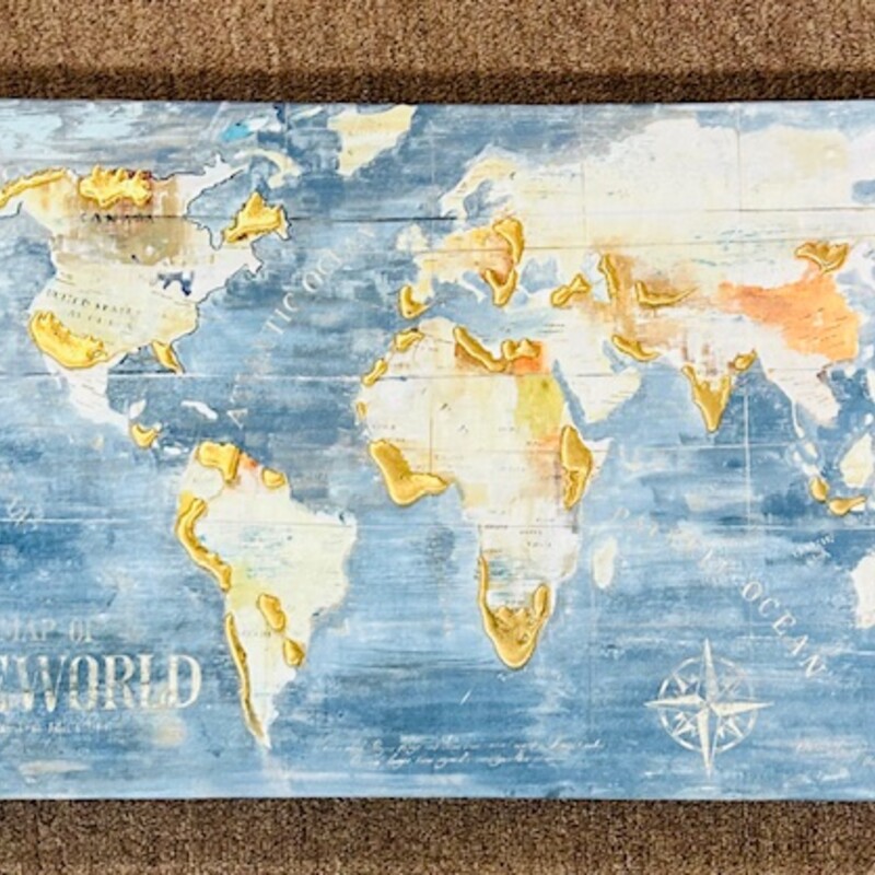 Canvas Map Of The World