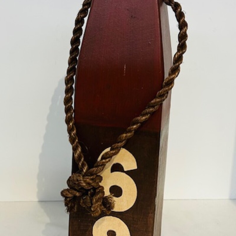 Pottery Barn Wood Bouy
Red Brown Tan Size: 4 x 4 x 13.5H