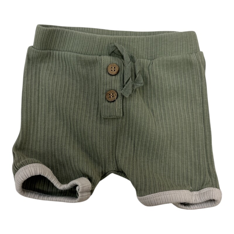 Shorts:green/ribbed