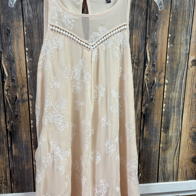 Light Peach Lace Dress, Size: Small