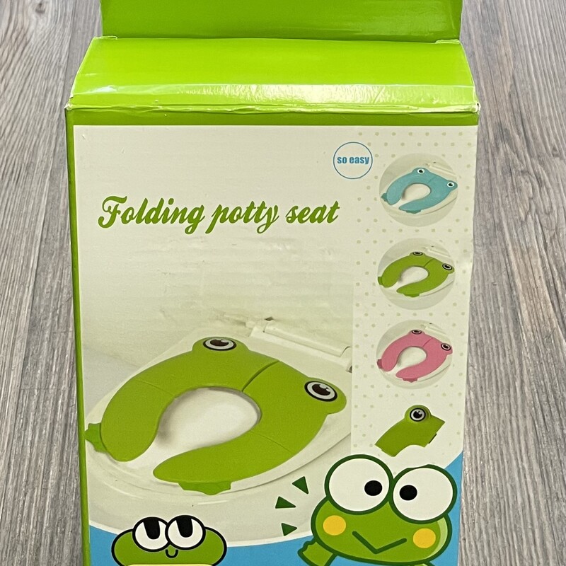 Folding Travel Toilet Seat
 Green, Size: Pre-owned
