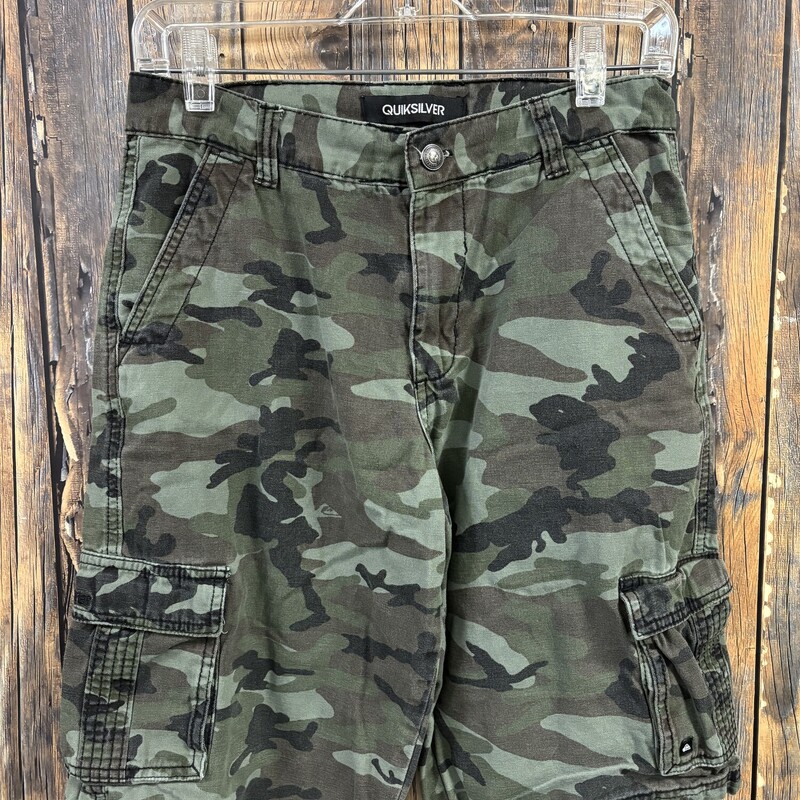Camo Quicksilver Shorts, Size: 29