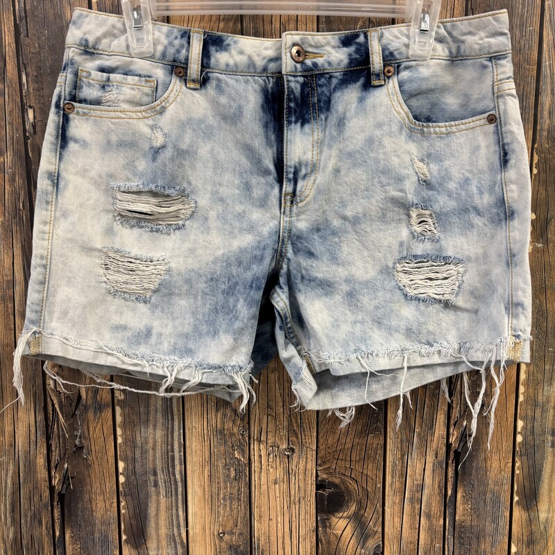 Bleach Denim Shorts