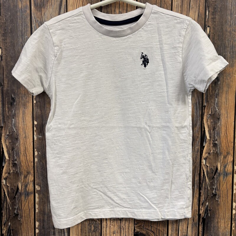 White Polo Tee, Size: 4/5