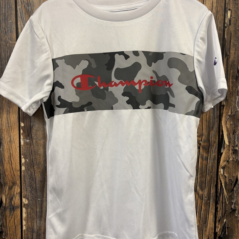 White Camo Champion Tee, Size: 5