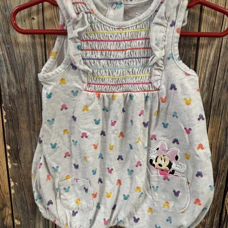 Minnie Mouse Romper, Size: 3-6 M