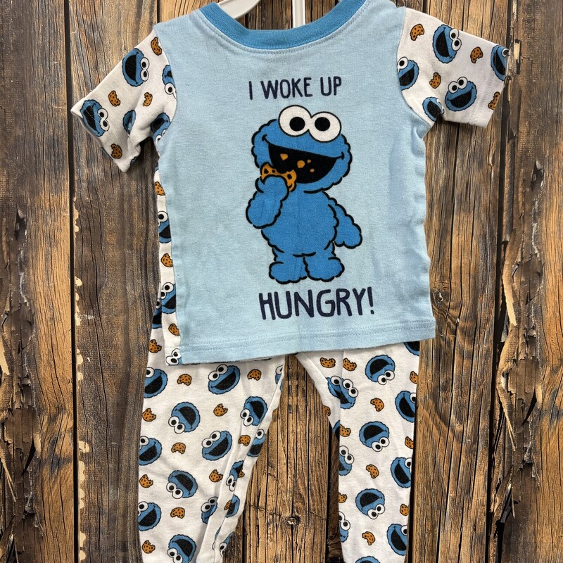 Cookie Monster PJ Set, Size: 24 M