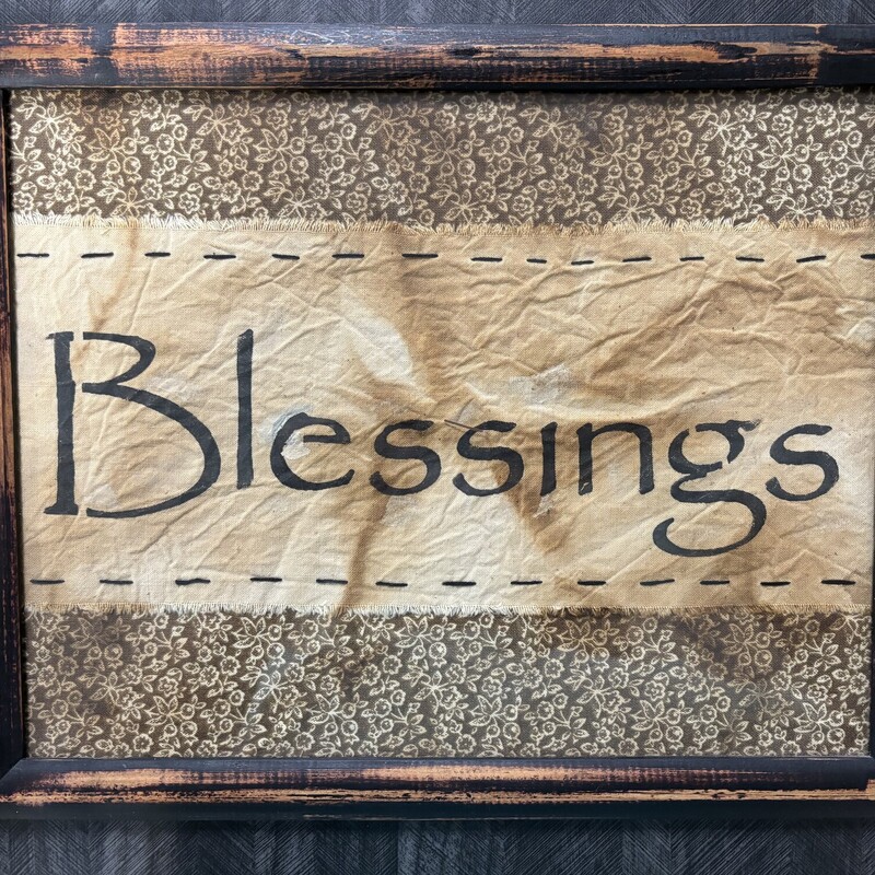 Primative Blessings Sign, Size: 10x12