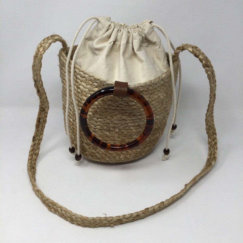 Mini Tote Basket Bag,
Sand,
Size: 11 X 9 In