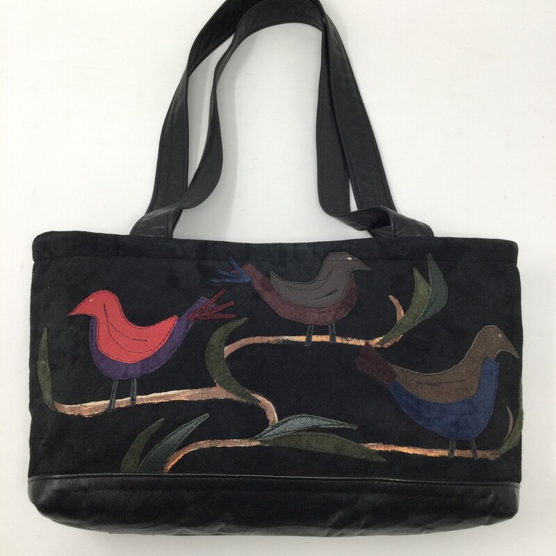 Streve Bird Handbag,
Black/Multi,
Size: 11.5 X 6.5 In
